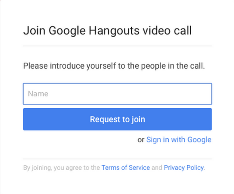 google hangouts sign in