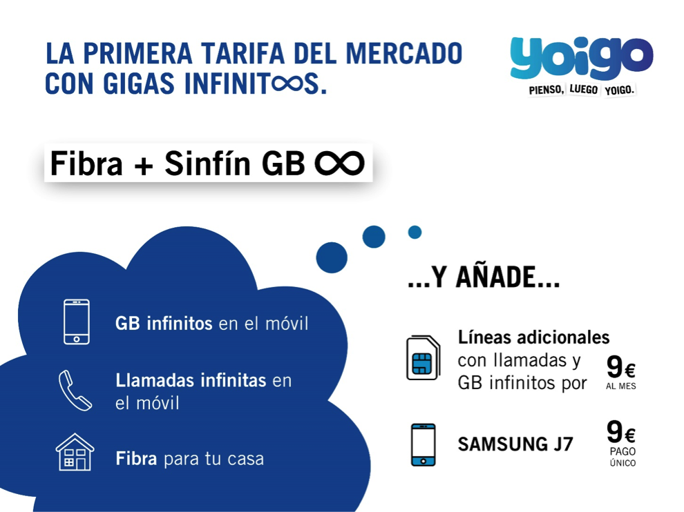 Yoigo Anuncia Una Tarifa Con Fibra Más Llamadas Y Gigas Infinitos